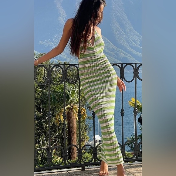 Bohemian Summer Vibes Backless Halter Maxi Beach Dress - Picture 1 of 7